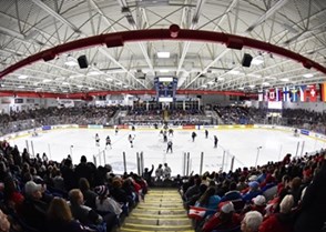 PLYMOUTH, MICHIGAN - APRIL 6: USA Hockey Arena prior to the gold medal game between USA and Canada at the 2017 IIHF Ice Hockey Women's World Championship. (Photo by Minas Panagiotakis/HHOF-IIHF Images)